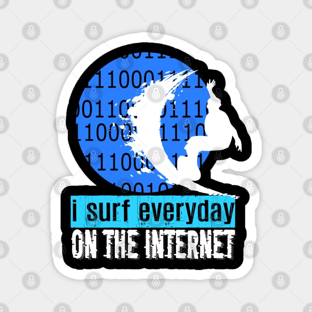 I Surf Everyday On The Internet Magnet by jaml-12