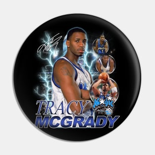 RETRO VINTAGE TRACY MCGRADY BASKETBALL BOOTLEG Pin