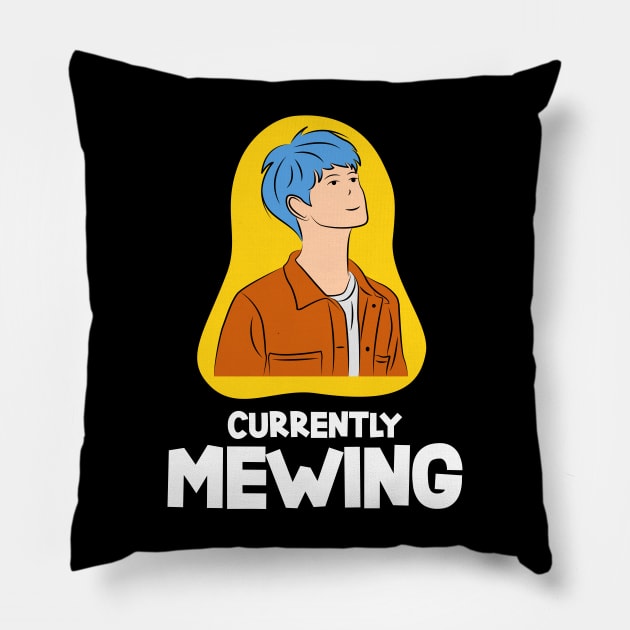 CURRENTLY MEWING Pillow by Movielovermax