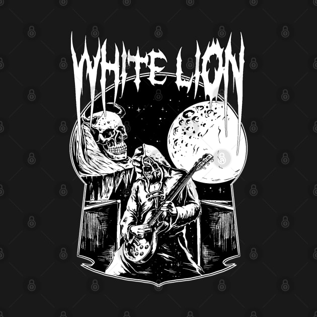 White Lion  Goth Skulls Black and white by The seagull strengths