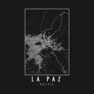 La Paz Bolivia Minimalist Map T-Shirt