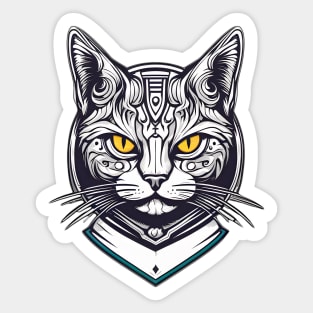 Angry Cat Like A GOOD NEIGHBOR,,,,,STAY OVER THERE Sticker for Sale by  Steelpaulo