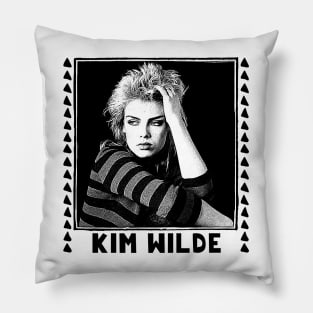 Kim Wilde //  Retro 80s Aesthetic Design Pillow
