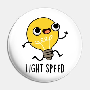 Light Speed Cute Running Bulb Pun Pin