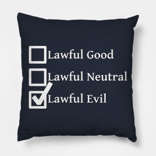 Lawful Evil DND 5e Pathfinder RPG Alignment Role Playing Tabletop RNG Checklist Pillow