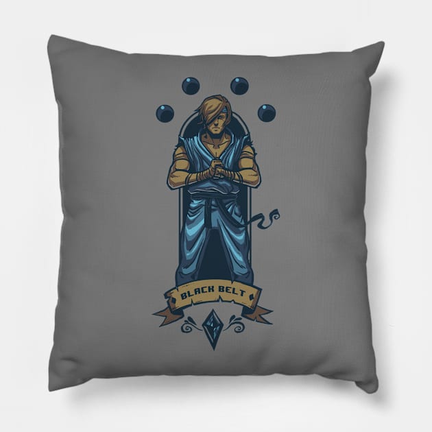 Black Belt Pillow by drawsgood