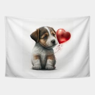 Valentines puppy dog - a Furr-fect valentine gift for your dog-loving pet lover Tapestry