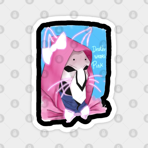 Pink Bunny Reaper Magnet by ScarletMikan