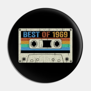 Best Of 1969 55th Birthday Gifts Cassette Tape Vintage Pin