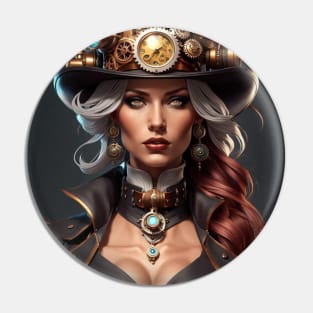 Steampunk Woman No.2 Pin