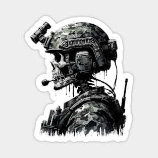 Skeleton Skull Soldier Magnet