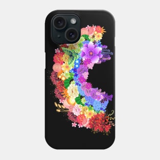 Kimono-Style Flower Rainbow Phone Case