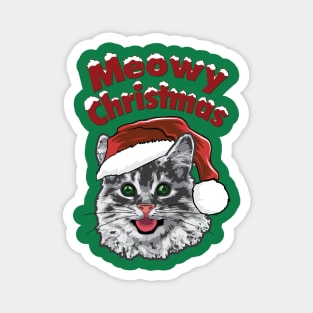 Meowy Christmas Magnet