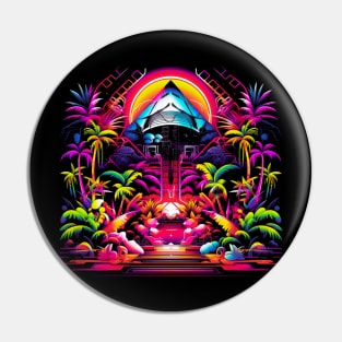 Neon Paradise Summer Nature Colourful Pin