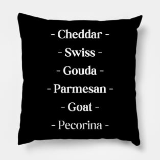 List Of Cheeses Pillow