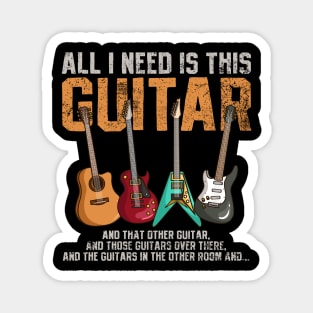 Guitar Guitarist Guitar Player Vintage Magnet