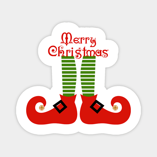 elf - merry christmas Magnet by Abir's Store