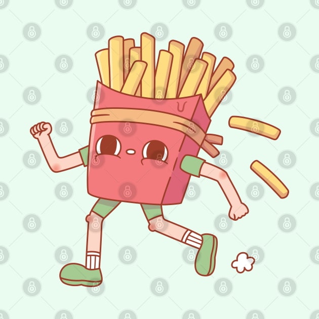 Funny Running Fries by rustydoodle