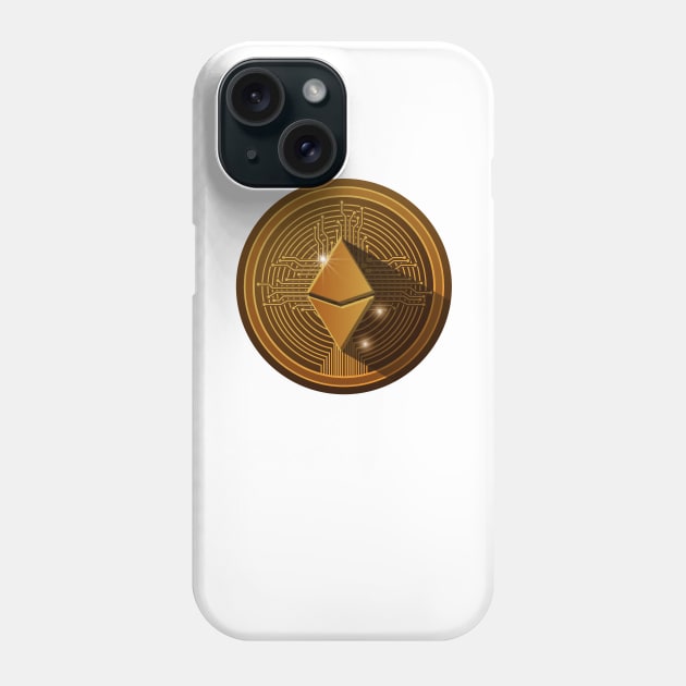 Ethereum to the Moon Phone Case by blueduckstuff