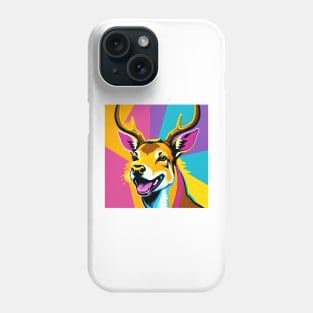 Modern Abstract Pop Art Style Laughing Deer Drawing Phone Case