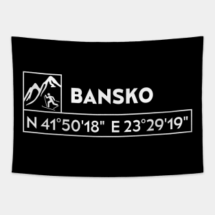 Bansko Coordenates Bulgaria Tapestry