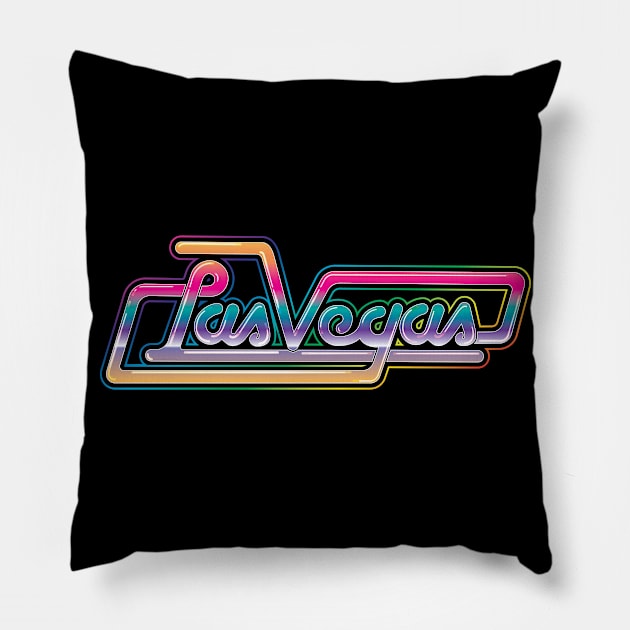 Vintage 80s Vegas Pillow by Cosmic Gumball - Dante