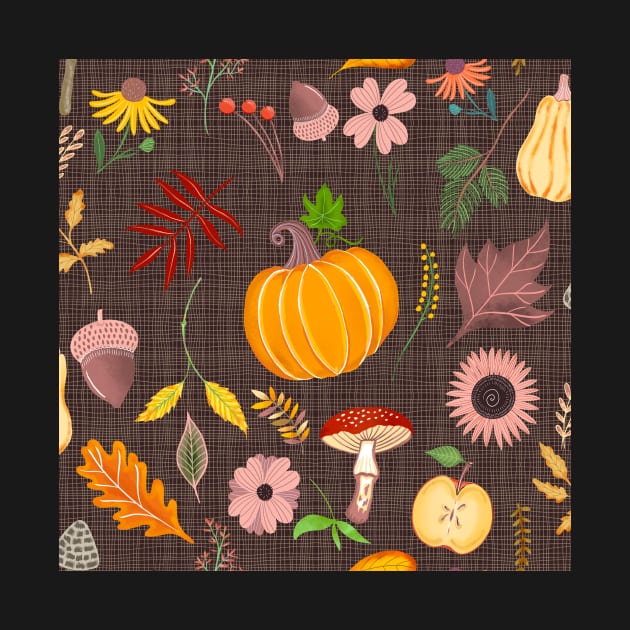 Pumpkin patch pattern by Papergrape