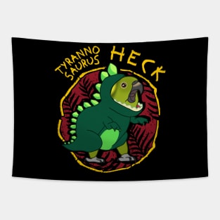 tyrannosaurus HECK yellow naped amazon parrot Tapestry