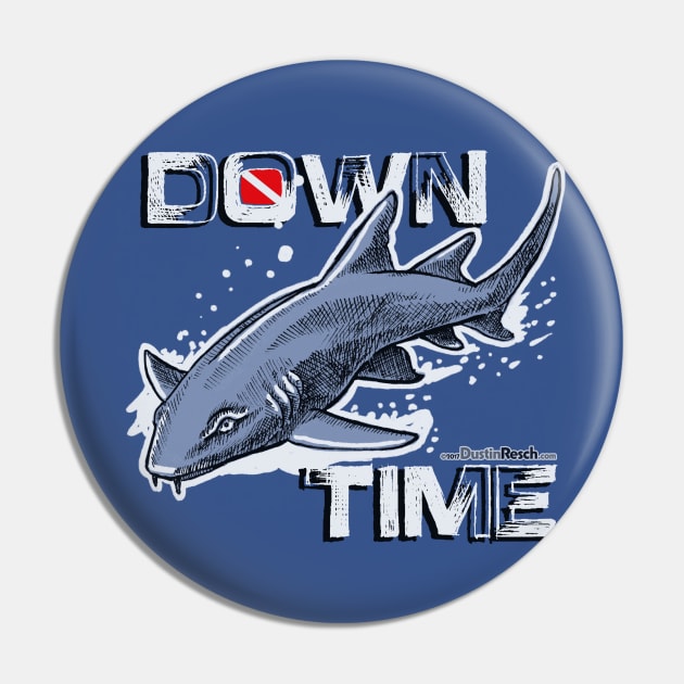Shark Dive: Down Time Pin by Dustin Resch