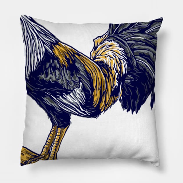 Rooster Fowl Pillow by BK55