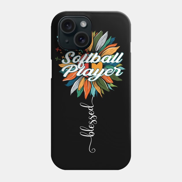 Blessed Softball Player Phone Case by Brande