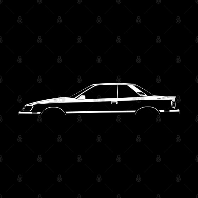 Toyota Celica GT-S Sport Coupe (T160) Silhouette by Car-Silhouettes