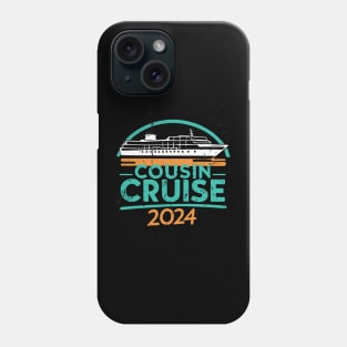 Funny Cousin Cruise 2024 Retro Family Matching Reunion Trip Phone Case