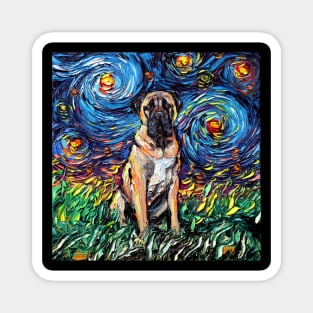 Bull Mastiff Starry Night Magnet