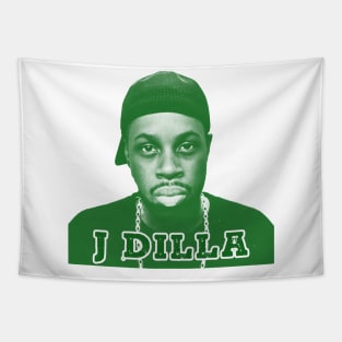 j dilla // green solid style Tapestry