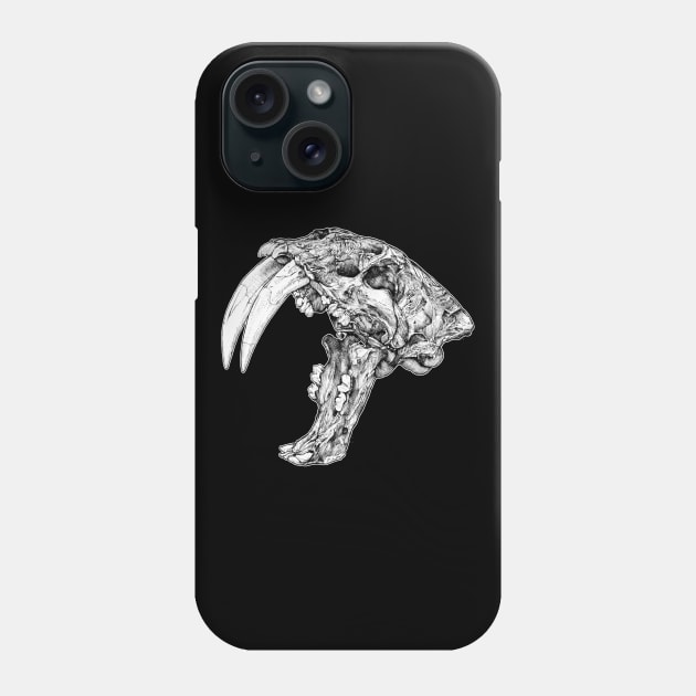 Sabertooth Tiger Skull Phone Case by DAKOS