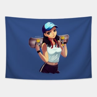 Skater girl Tapestry