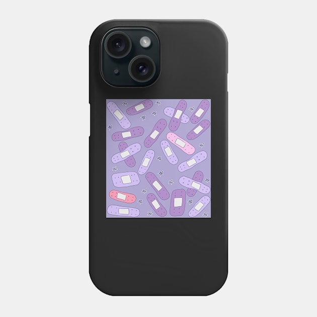 Purple and Pink Bandages Phone Case by FrostedSoSweet