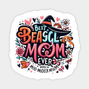 Best Beagle Mom Ever Distressed  dog funny Magnet