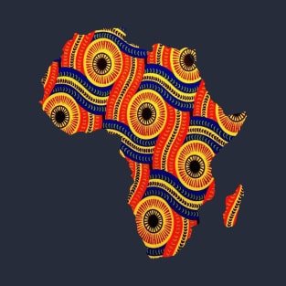 African Patterns | Black History Month Juneteenth African Continent with Custom Design T-Shirt