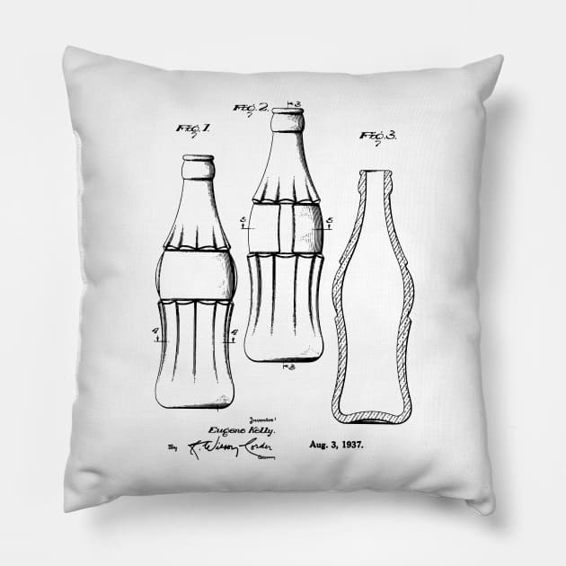 Coca Cola Vintage Bottle Patent Pillow by MadebyDesign