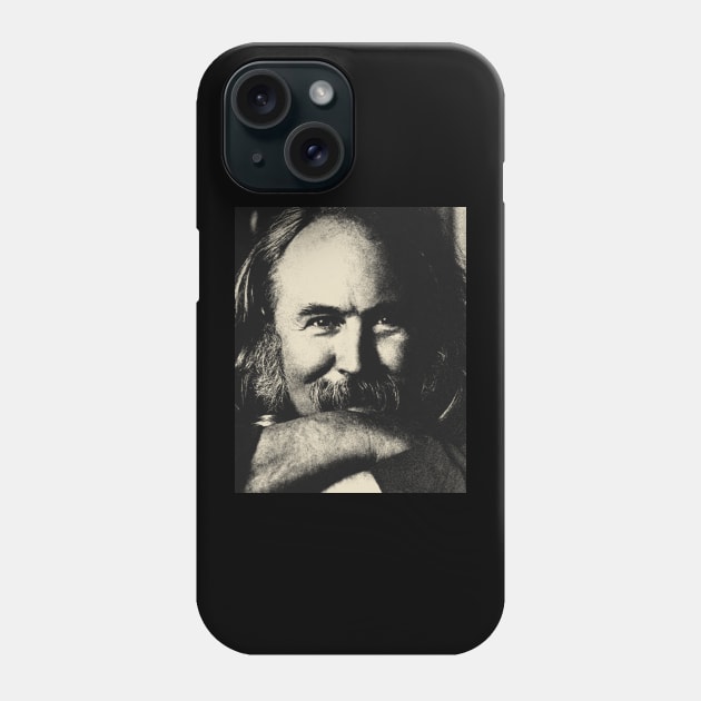 David Crosby - Vintage Pencil Drawing Style Phone Case by dameonrose