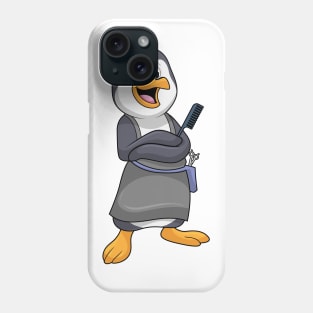 Penguin as Hair stylist with Comb Phone Case