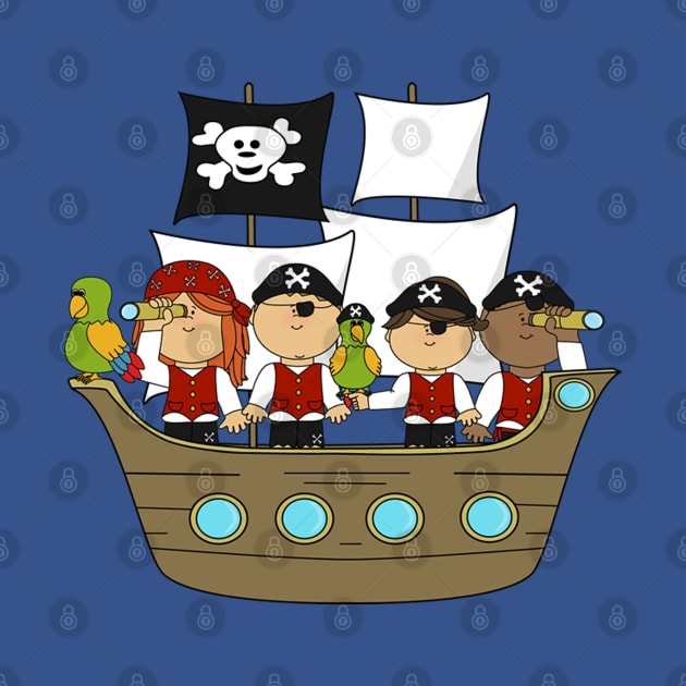 pirates on pirate ship by Brucento