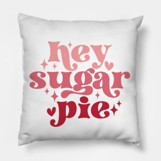 Hey Sugar Pie, Valentine's Day, Retro Groovy February Cute Pillow