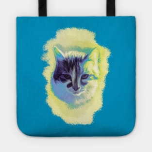 I Am a Ray of Sunshine blue Cat Tote
