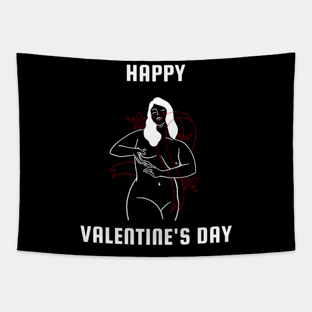 HAPPY Valentine's Day funny gifts Tapestry by AA