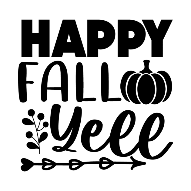 Happy Fall Yall Simple Lettering by FashionDesignz