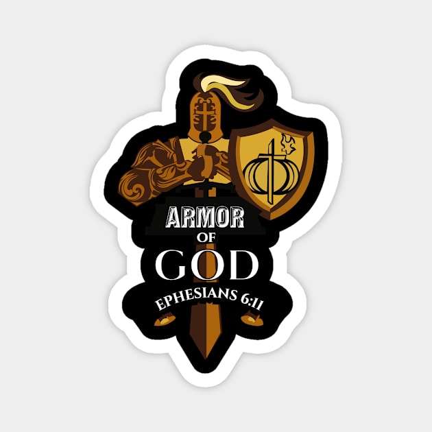 Armor Of God | Bible Verse Design Magnet by funkystyle