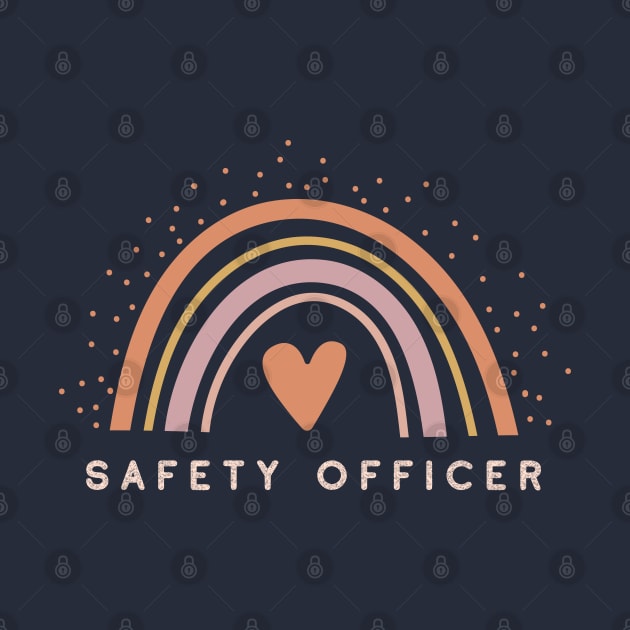 Safety Officer - Boho Casual Rainbow Dark Design by best-vibes-only